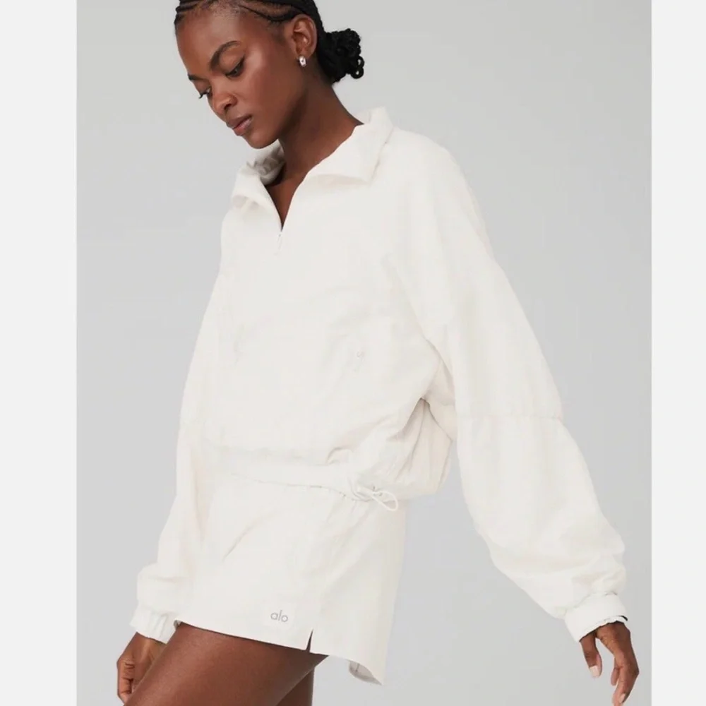 ALO Elevation Cover-up Jacket & Skirt 2pc Set. IVORY Tennis Pickleball Padel